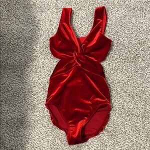 Red Velvet leotard S /M